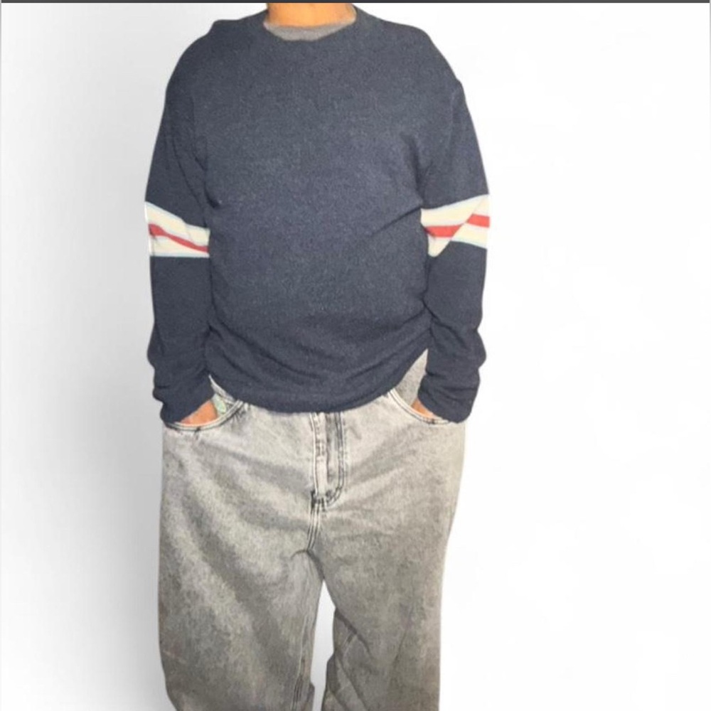 Y2K Aeropostale navy striped long sleeve shirt.